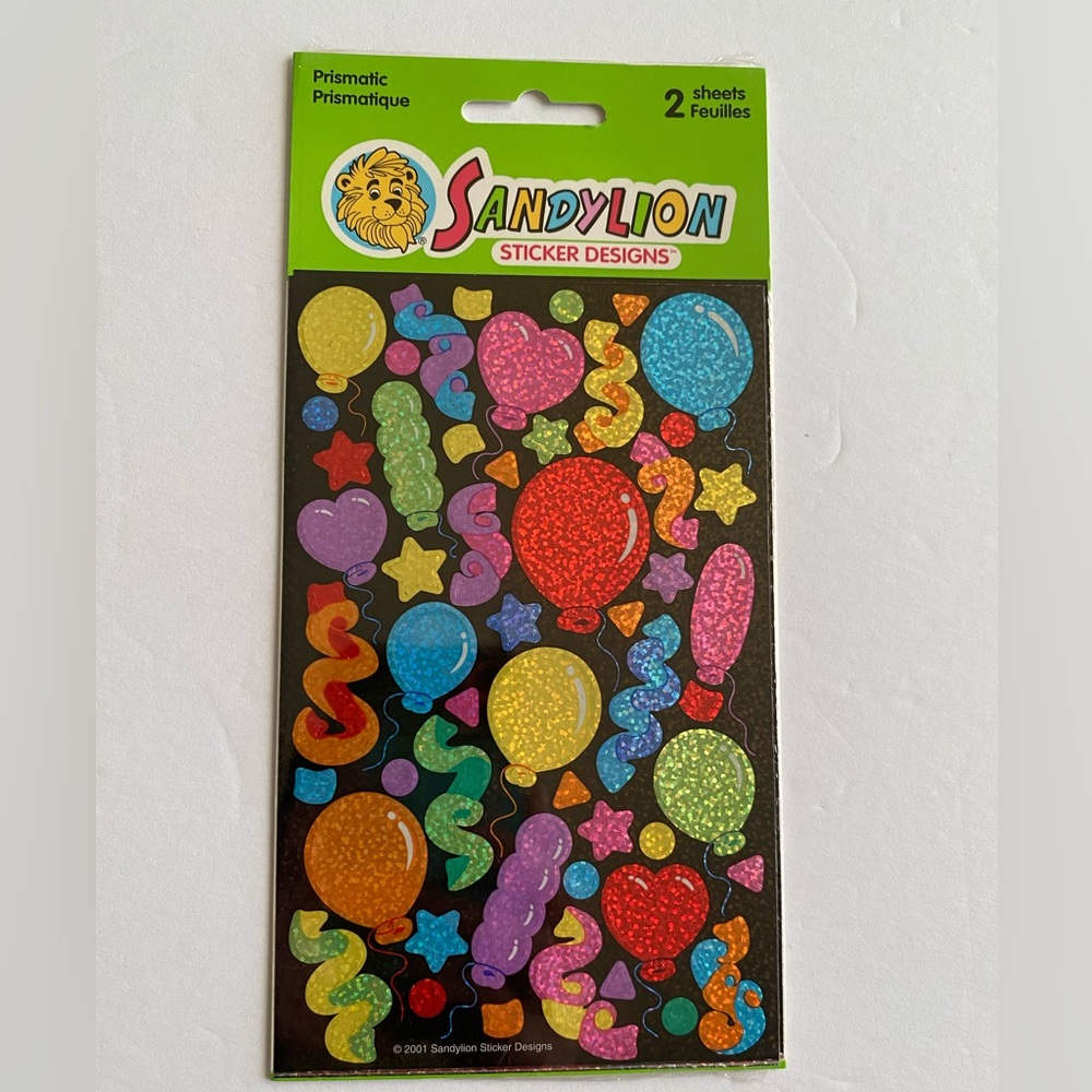 Sandylion vintage new old stock sticker designs prismatic prism 2 sheets